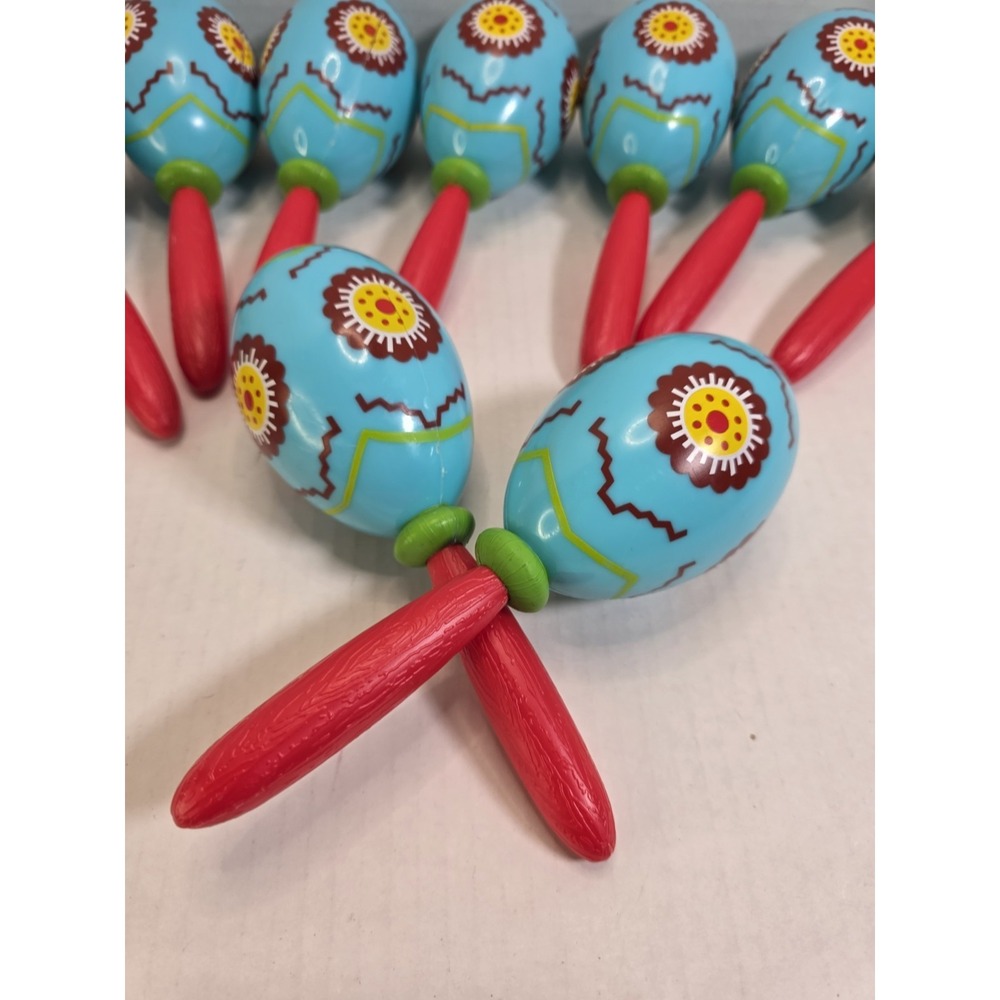 Fiesta Party Rattling Maracas Lot Of 10 Party Decoration Play Bright Colorful